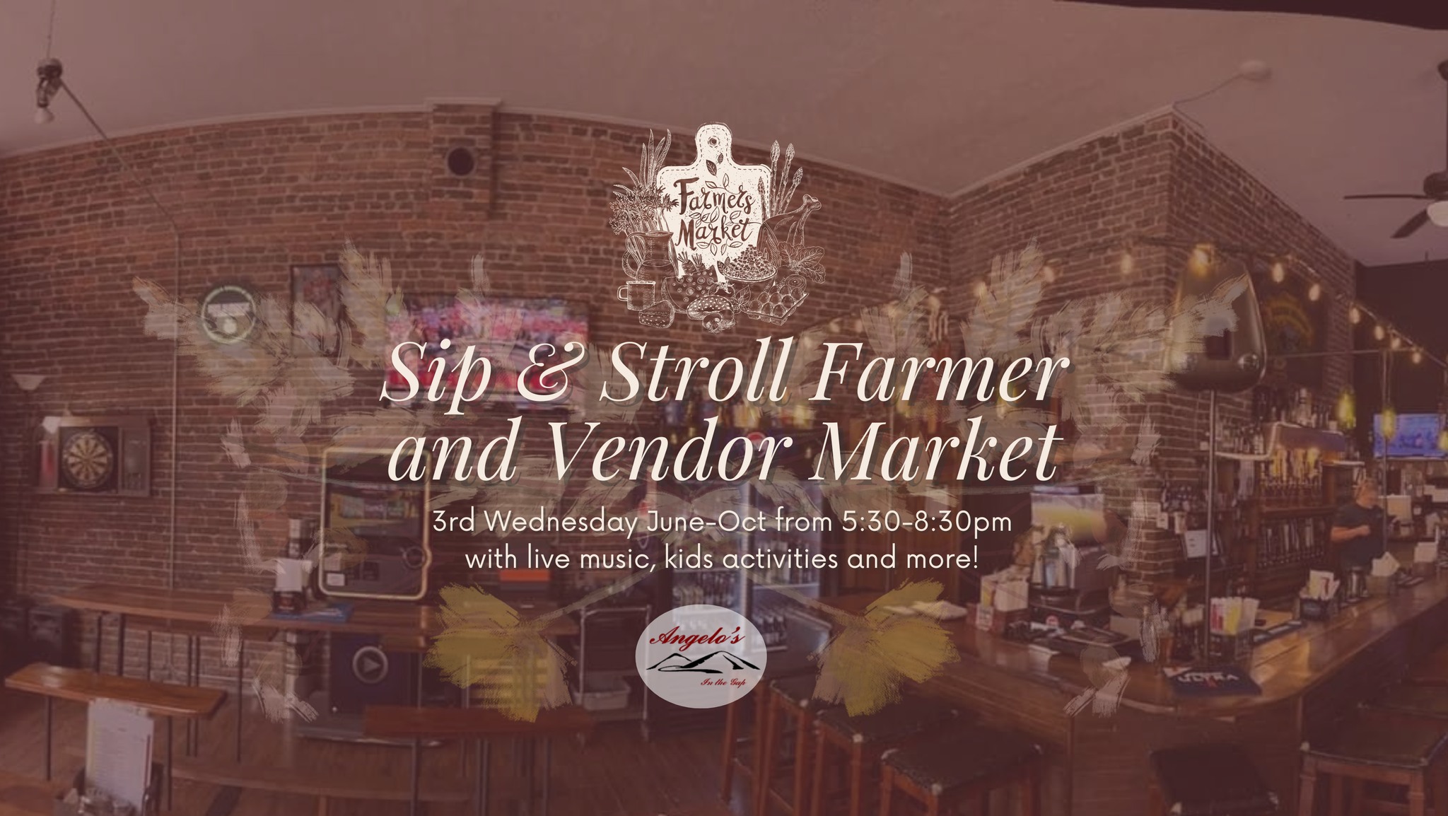 Sip N See event header.
